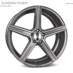 MB Design KV1 9x20 gunmetal frontpoliert glänzend
