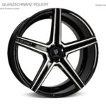 MB Design KV1 9x20 schwarz frontpoliert glänzend beschichtet